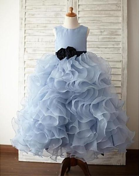 light sky blue girls pageant dresses black floral sash puffy ruffle train flower girls dresses kids formal wear, White;red
light sky blue girls pageant dresses black floral sash puffy ruffle train flower girls dresses kids formal wear, White;red