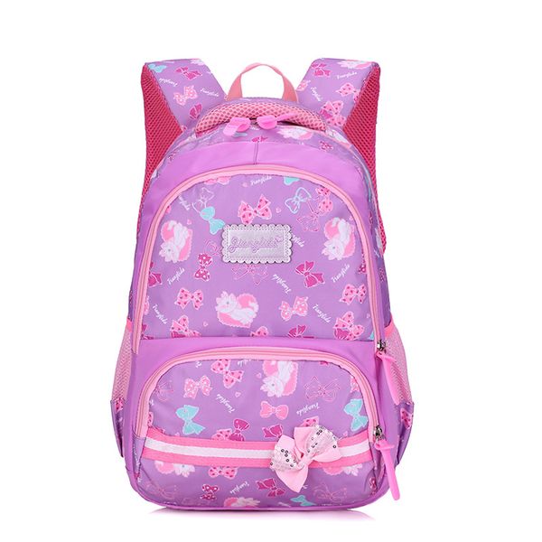 cute fashion 2-4 schoolbag female princess cartoon bow backpack