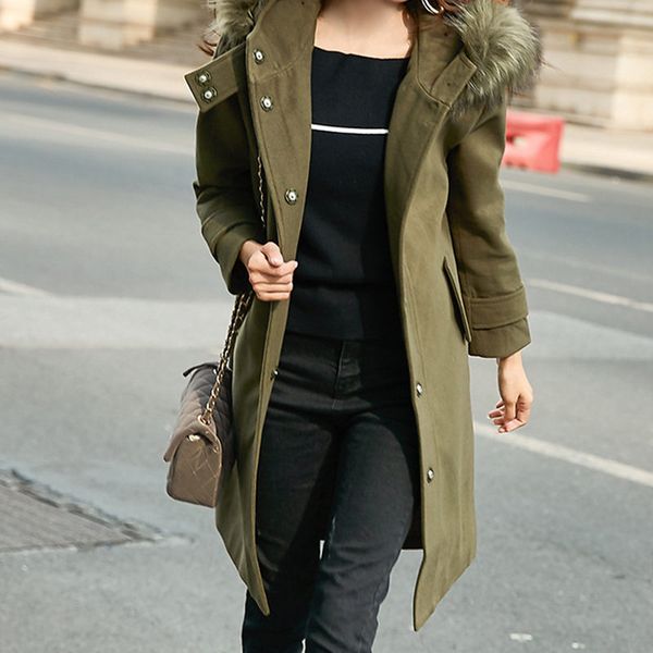 2019 women woolen blends jacket autumn solid color hooded single breasted long womens coats korean leisure trendy outwear f2056, Black
2019 women woolen blends jacket autumn solid color hooded single breasted long womens coats korean leisure trendy outwear f2056, Black