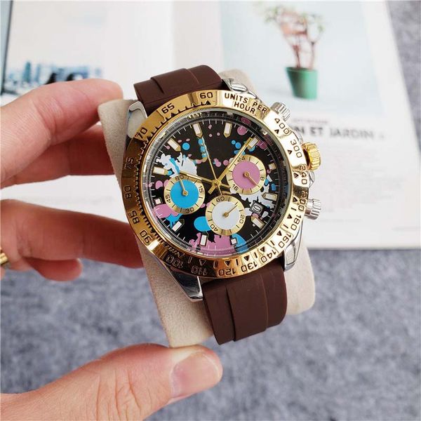 fashion men design watch 16 color stainless steel all dial work chrono function quartz movement rubber strap sport wristwatch watch, Slivery;brown
fashion men design watch 16 color stainless steel all dial work chrono function quartz movement rubber strap sport wristwatch watch, Slivery;brown