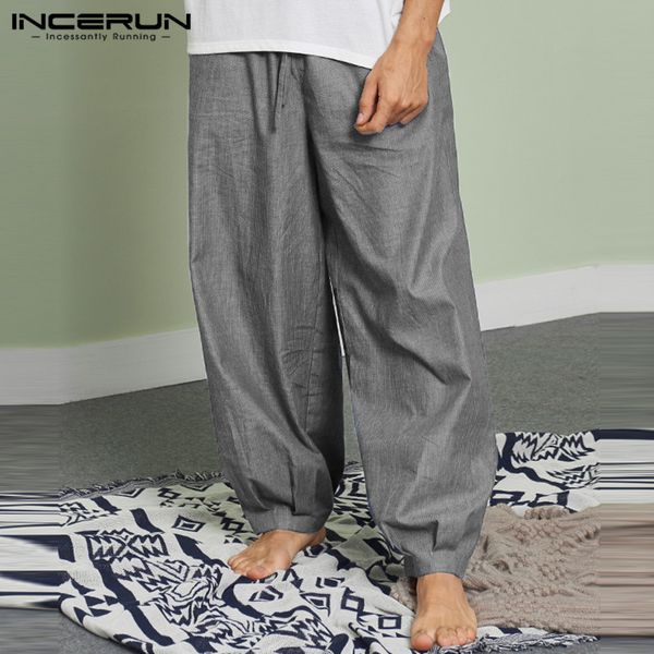 men's pants incerun men striped drawstring joggers baggy 2021 leisure streetwear vintage homewear wide leg trousers s-5xl, Black
men's pants incerun men striped drawstring joggers baggy 2021 leisure streetwear vintage homewear wide leg trousers s-5xl, Black