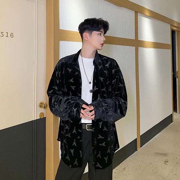 men spring summer new retro pattern print fashion casual long sleeve shirts male loose dress shirt stage clothing, White;black
men spring summer new retro pattern print fashion casual long sleeve shirts male loose dress shirt stage clothing, White;black