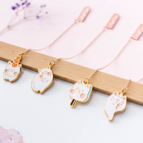 4 pcs/set kawaii ice cream cat metal bookmark cartoon kitten pendant book holder gift stationery
4 pcs/set kawaii ice cream cat metal bookmark cartoon kitten pendant book holder gift stationery