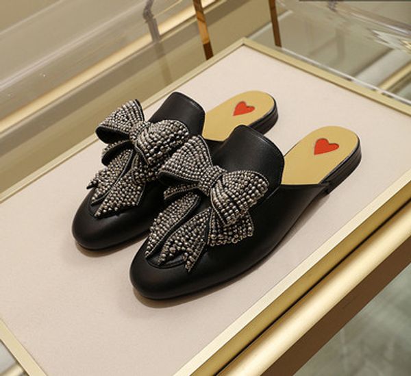 women mens designer leather slippers princetown mules slipper loafers with big bow luxury slipper loafer flats many styles big size 34-46, Black
women mens designer leather slippers princetown mules slipper loafers with big bow luxury slipper loafer flats many styles big size 34-46, Black