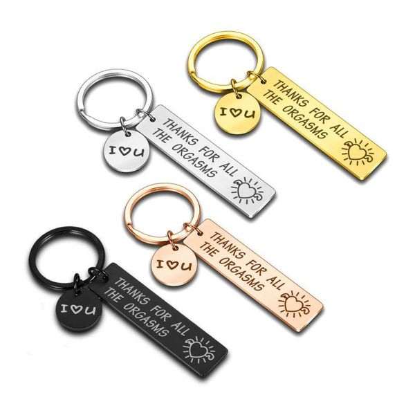 funny boyfriend husband keychain engraved thank for all the orgasms keyring i love you stainless steel jewelry gifts, Silver
funny boyfriend husband keychain engraved thank for all the orgasms keyring i love you stainless steel jewelry gifts, Silver