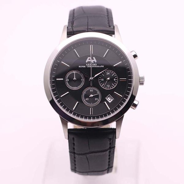 hardlex 43mm case diameter aehibo brand mens watches black leather strap wristwatches quartz chronograph movement watch, Slivery;brown
hardlex 43mm case diameter aehibo brand mens watches black leather strap wristwatches quartz chronograph movement watch, Slivery;brown