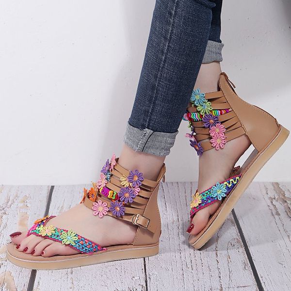 sandals women's 2020 new retro ethnic storm bohemian flat heel floral sandals big sized women's shoes, Black
sandals women's 2020 new retro ethnic storm bohemian flat heel floral sandals big sized women's shoes, Black