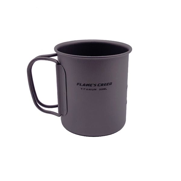 flame's creed ultralight titanium cup outdoor camping picnic water cup mug with foldable handle 300ml
flame's creed ultralight titanium cup outdoor camping picnic water cup mug with foldable handle 300ml