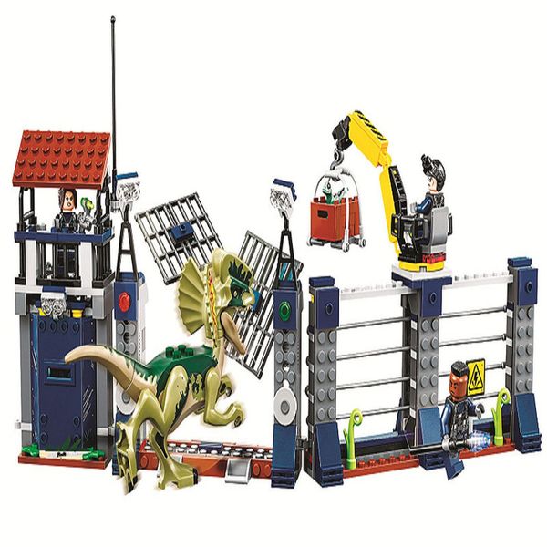 10923 307pcs compatible lepining jurassic world 2 dilophosaurus outpost attack dinosaur building block brick toys for children
10923 307pcs compatible lepining jurassic world 2 dilophosaurus outpost attack dinosaur building block brick toys for children
