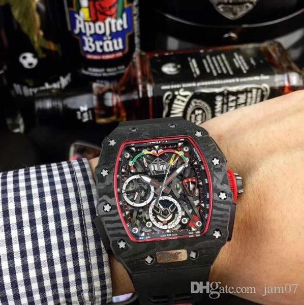 rm50-03 series automatic mechanical moement men's watch 40x50x16mm carbon fiber case rubber or nylon watch belt/folding buckle, Slivery;brown
rm50-03 series automatic mechanical moement men's watch 40x50x16mm carbon fiber case rubber or nylon watch belt/folding buckle, Slivery;brown