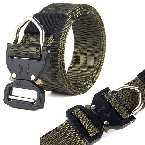 tactical belt automatic metal buckle nylon belt men army training outdoor hunting ceintures quality strap, Black;gray
tactical belt automatic metal buckle nylon belt men army training outdoor hunting ceintures quality strap, Black;gray