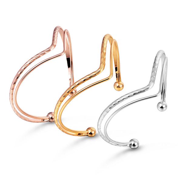 корейский моды открытый металл сердца браслет роза золота женские аксессуары женские ювелирные изделия, Black 
корейский моды открытый металл сердца браслет роза золота женские аксессуары женские ювелирные изделия, Black