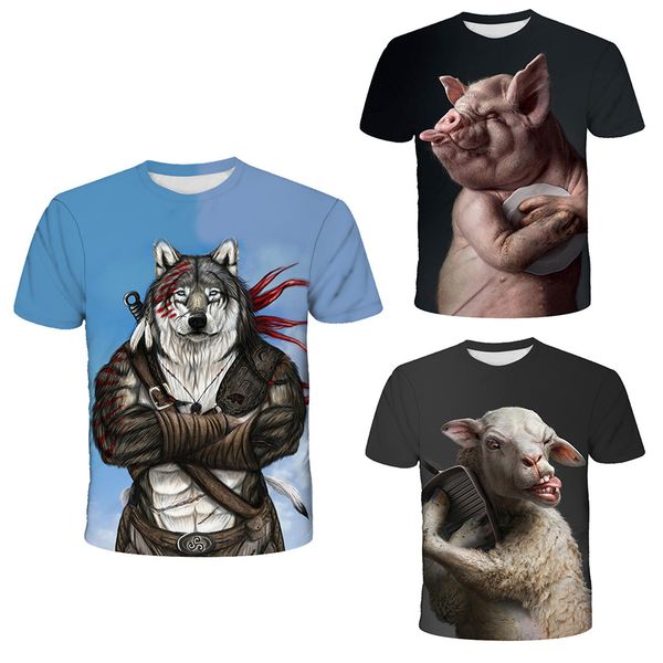 2020 мода животные свиньи овцы серии футболка мужчины женщины 3d печать футболка свободного покроя тройник топы стиль новый прибытие популяр, White;black 
2020 мода животные свиньи овцы серии футболка мужчины женщины 3d печать футболка свободного покроя тройник топы стиль новый прибытие популяр, White;black