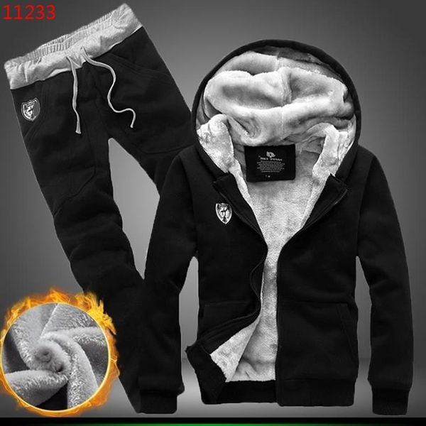 2019 man plus cotton winter sports brushed and thick wei clothes and trousers a set teenager hooded with velvet, Black
2019 man plus cotton winter sports brushed and thick wei clothes and trousers a set teenager hooded with velvet, Black