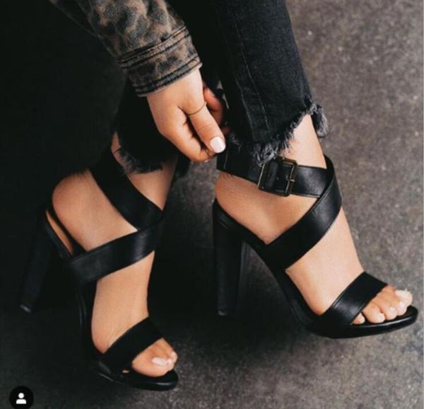 new female high heels gladiator fashion hollow chunky high heeled cross belt buckle sandals women shoes ladies party high heel, Black
new female high heels gladiator fashion hollow chunky high heeled cross belt buckle sandals women shoes ladies party high heel, Black