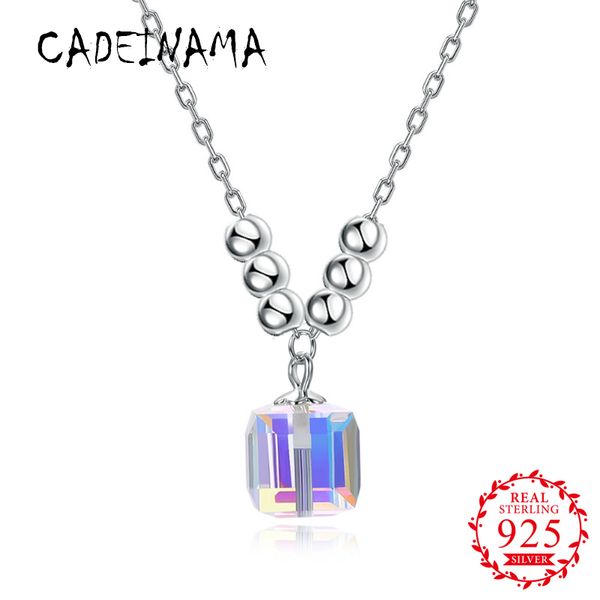 cadeinama square 100% 925 sterling silver pendant necklace austrian crystal charms chokers neckalce fashion jewelry gifts women
cadeinama square 100% 925 sterling silver pendant necklace austrian crystal charms chokers neckalce fashion jewelry gifts women