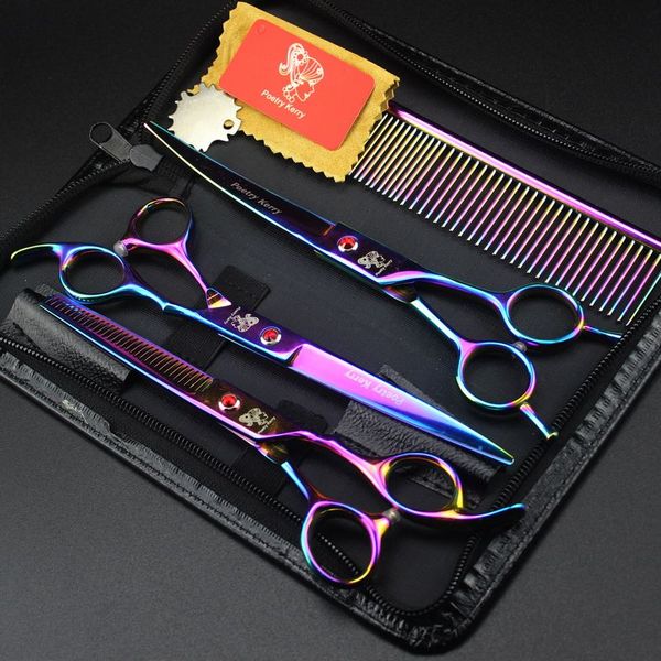poetry kerry 7.0 inch electroplate 62hrc hardness 6cr rainbow stainless steel 3 hair scissors kit with comb
poetry kerry 7.0 inch electroplate 62hrc hardness 6cr rainbow stainless steel 3 hair scissors kit with comb