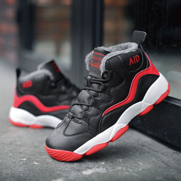 2019 winter new style men's shoes hight-couples cotton-padded shoes plus velvet warm casual sports korean-style fashio, Black
2019 winter new style men's shoes hight-couples cotton-padded shoes plus velvet warm casual sports korean-style fashio, Black