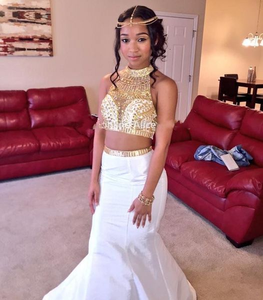 gold beaded high low two pieces prom dresses 2020 new arrival white halter prom gowns abendkleider vestidos de formatura, Black
gold beaded high low two pieces prom dresses 2020 new arrival white halter prom gowns abendkleider vestidos de formatura, Black
