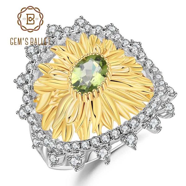 gem's ballet 925 sterling silver handmade ring for women engagement 1.00ct natural peridot gemstone sunflower rings fine jewelry, Golden;silver
gem's ballet 925 sterling silver handmade ring for women engagement 1.00ct natural peridot gemstone sunflower rings fine jewelry, Golden;silver