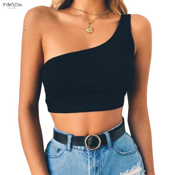 womens pure color oblique shoulders umbilic small vest fashion wild casual jacket slim high-quality vest summer style, White
womens pure color oblique shoulders umbilic small vest fashion wild casual jacket slim high-quality vest summer style, White