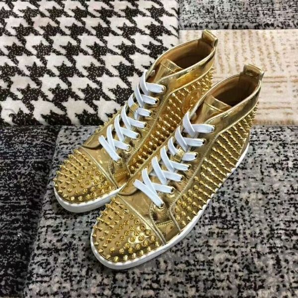 new mens designer sneakers flat shoes shiny studded spikes red bottom shoes spikes orlato flat casual shoes with box c20 c13, Black
new mens designer sneakers flat shoes shiny studded spikes red bottom shoes spikes orlato flat casual shoes with box c20 c13, Black