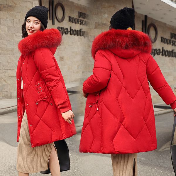 wholesale women's long section over the winter new down cotton padded ladies lonwinter new large fur collar slim down jacket coat size, Black
wholesale women's long section over the winter new down cotton padded ladies lonwinter new large fur collar slim down jacket coat size, Black