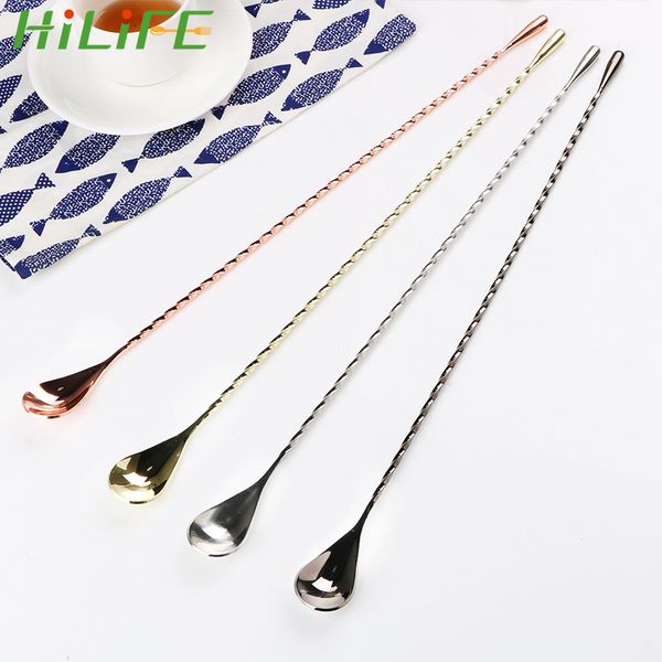 hilife stir spoon stainless steel mixing cocktail spoon spiral pattern bartender tools bar teadrop spoon 30/40cm bar tool
hilife stir spoon stainless steel mixing cocktail spoon spiral pattern bartender tools bar teadrop spoon 30/40cm bar tool