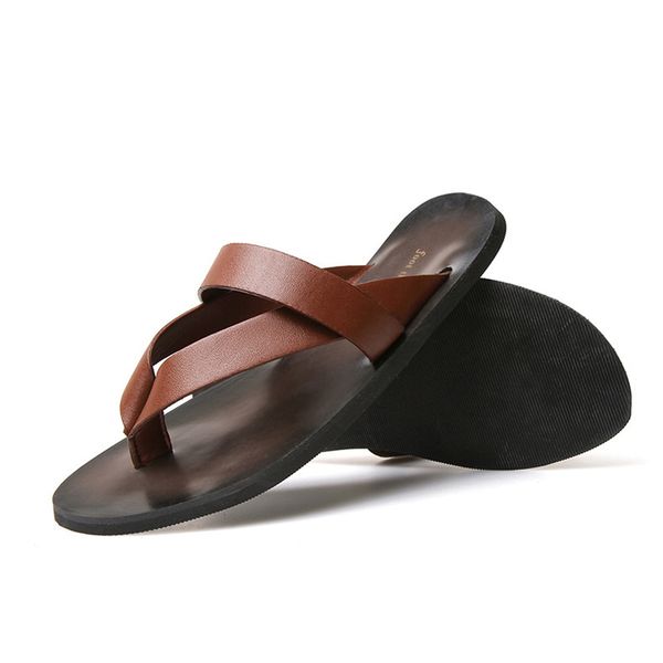 flat with beach fashion outside men's slippers leisure concise genuine leather summer flip flops sewing men shoes y200706, Black
flat with beach fashion outside men's slippers leisure concise genuine leather summer flip flops sewing men shoes y200706, Black