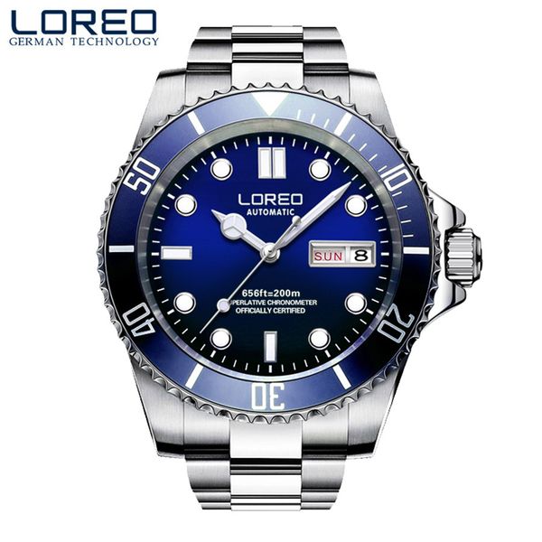 loreo brand men mechanical watches 316l stainless steel automatic watch fashione luxury blue clock relogio masculino 2019, Slivery;brown
loreo brand men mechanical watches 316l stainless steel automatic watch fashione luxury blue clock relogio masculino 2019, Slivery;brown