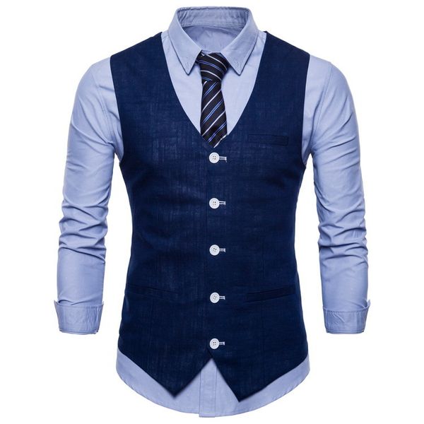 spring autumn men's linen thin section simple fashion casual 9-color vest male v-neck single-breasted sleeveless coat waistcoat, Black;white
spring autumn men's linen thin section simple fashion casual 9-color vest male v-neck single-breasted sleeveless coat waistcoat, Black;white