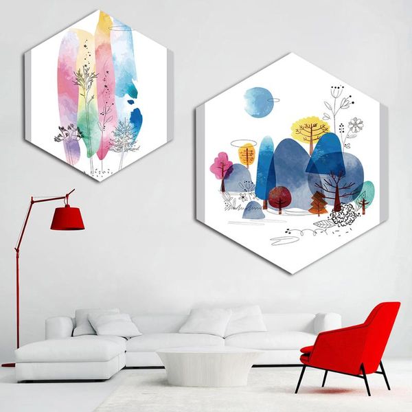 nordic watercolor canvas feather painting prints colourful abstract trees poster bedroom wall art hexagon pictures home decor
nordic watercolor canvas feather painting prints colourful abstract trees poster bedroom wall art hexagon pictures home decor