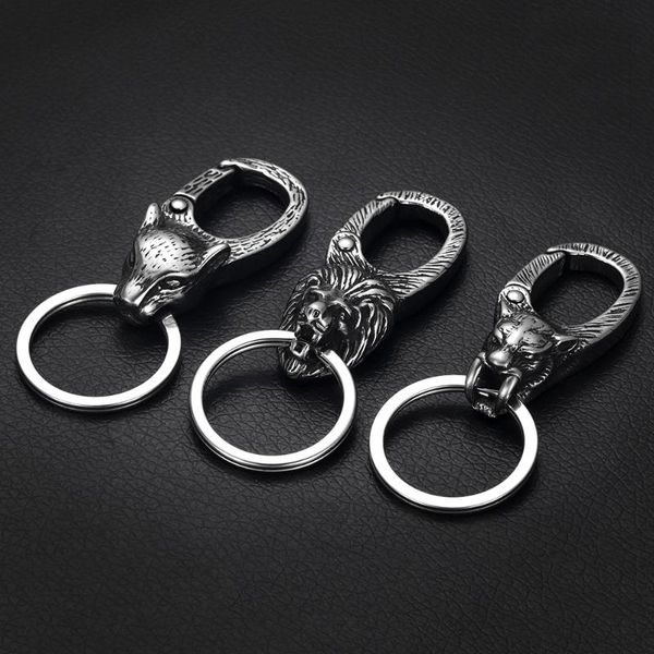 stainless steel animal vintage key chain for jewelry making accessories men lobster clasps findings egale lion skull cow wolf, Silver
stainless steel animal vintage key chain for jewelry making accessories men lobster clasps findings egale lion skull cow wolf, Silver