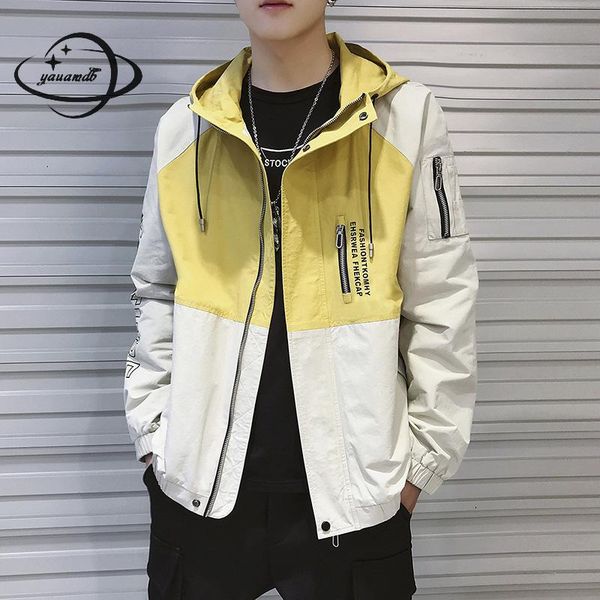 men jackets spring autumn male coats clothing hooded zipper patchwork pockets casual man outerwear clothes y128, Black;brown
men jackets spring autumn male coats clothing hooded zipper patchwork pockets casual man outerwear clothes y128, Black;brown