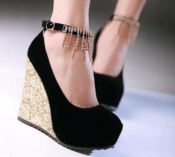 2019 women's shoes in spring and autumn with new style slope heel round head suede waterproof table@206, Black
2019 women's shoes in spring and autumn with new style slope heel round head suede waterproof table@206, Black