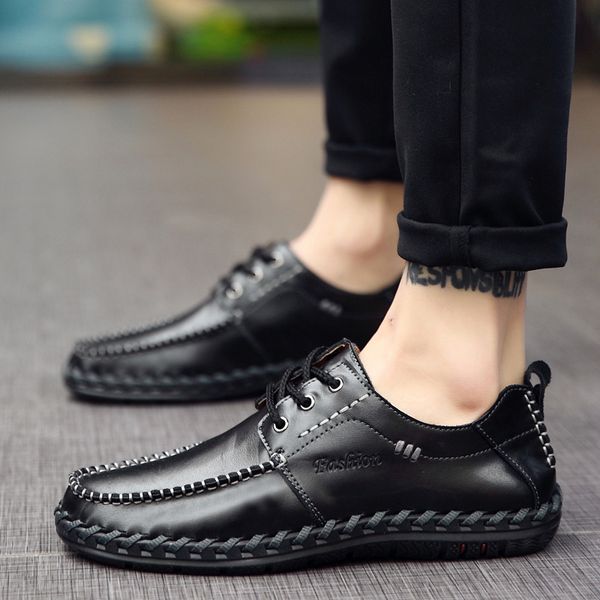 autumn leather men casual shoes fashion soft slip on male loafers handmade men's driving shoes breathable cowhide flat loafers, Black
autumn leather men casual shoes fashion soft slip on male loafers handmade men's driving shoes breathable cowhide flat loafers, Black