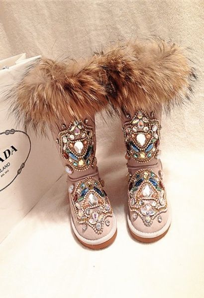 winter new handmade luxury heavy-duty rhinestone totem snow boots fur one skin fur foreign trade large size riding boots, Black
winter new handmade luxury heavy-duty rhinestone totem snow boots fur one skin fur foreign trade large size riding boots, Black