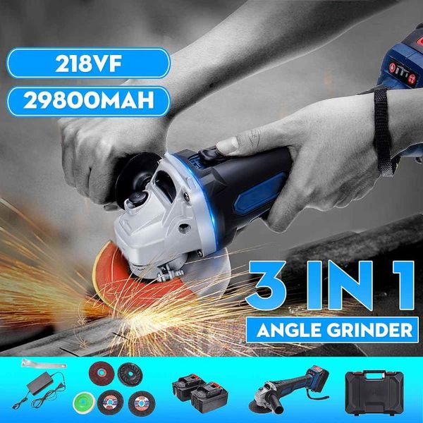 cordless angle grinder 218v lithium-ion 29800mah grinding machine cutting electric angle grinder grinding power tool for home
cordless angle grinder 218v lithium-ion 29800mah grinding machine cutting electric angle grinder grinding power tool for home