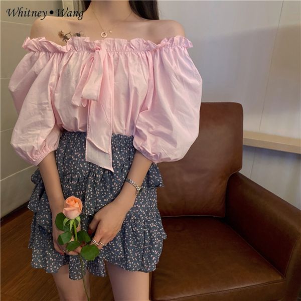 whitney wang blouses 2020 summer fashion streetwear slash neck blouse women blusas lady shirt top, White
whitney wang blouses 2020 summer fashion streetwear slash neck blouse women blusas lady shirt top, White
