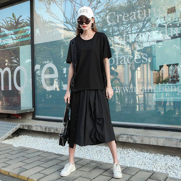 womengaga 2020 summer new solid patchwork skirt single-breasted irregular elastic waist pocket a-line fashion streetwear a523, Black
womengaga 2020 summer new solid patchwork skirt single-breasted irregular elastic waist pocket a-line fashion streetwear a523, Black