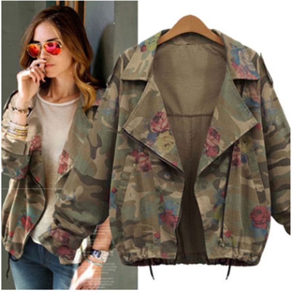 spring and autumn winter women windbreaker bat short camouflage work clothes leisure full cotton loose jacket motorcycle jacket, Black;brown
spring and autumn winter women windbreaker bat short camouflage work clothes leisure full cotton loose jacket motorcycle jacket, Black;brown