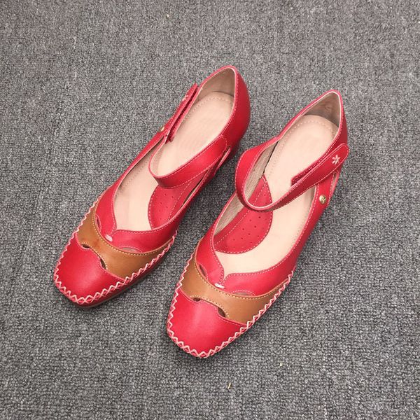 sandals soft leather color-blocking retro hollow breathable handmade shoes low-heeled comfortable single ladies summer, Black
sandals soft leather color-blocking retro hollow breathable handmade shoes low-heeled comfortable single ladies summer, Black