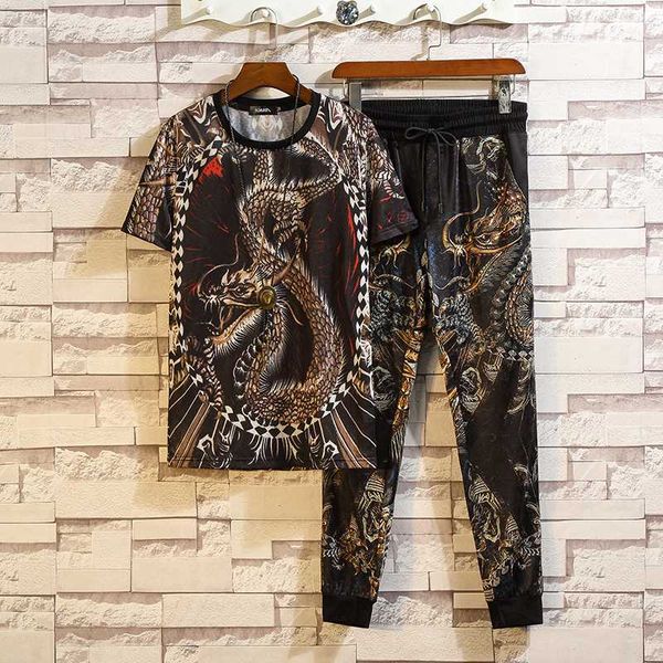 new fashion summer men chinese dragon printed trackstuis men o-neck tshirts +pants preppy style mens jogger sets 6xl 7xl, Gray
new fashion summer men chinese dragon printed trackstuis men o-neck tshirts +pants preppy style mens jogger sets 6xl 7xl, Gray
