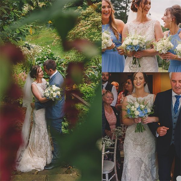 boho a line wedding dresses jewel sleeveless full lace appliqued sequins bridal dress sweep train custom made beach vestidos de novia cheap, White
boho a line wedding dresses jewel sleeveless full lace appliqued sequins bridal dress sweep train custom made beach vestidos de novia cheap, White