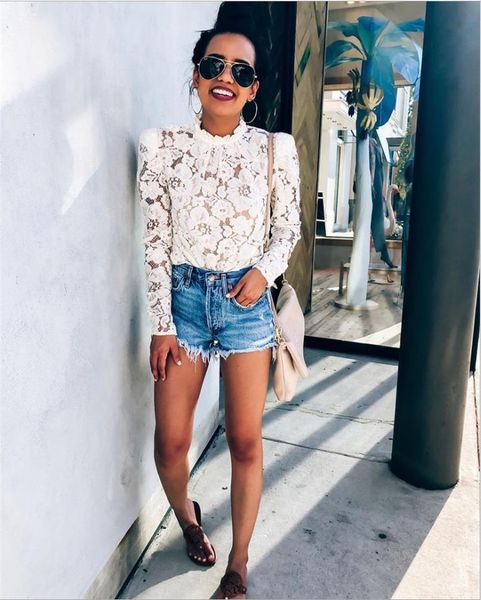 fashion women white lace t shirt turtleneck long sleeve hollow out lace t-shirt casual slim tee
fashion women white lace t shirt turtleneck long sleeve hollow out lace t-shirt casual slim tee