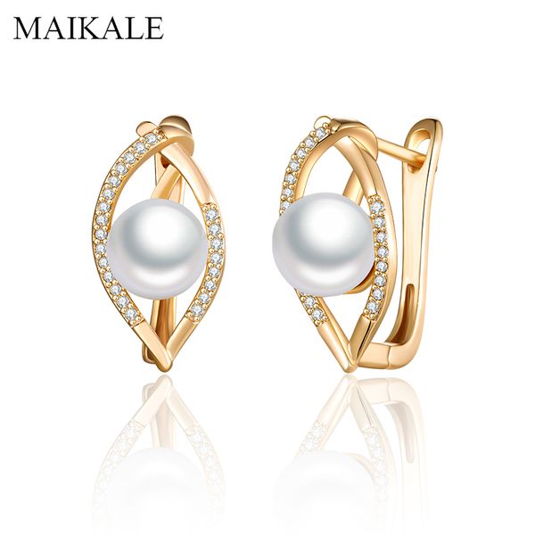 maikale pearl earrings for women cubic zirconia stud earrings with pearl gold silver color cz jewelry fashion accessories gifts, Golden;silver
maikale pearl earrings for women cubic zirconia stud earrings with pearl gold silver color cz jewelry fashion accessories gifts, Golden;silver
