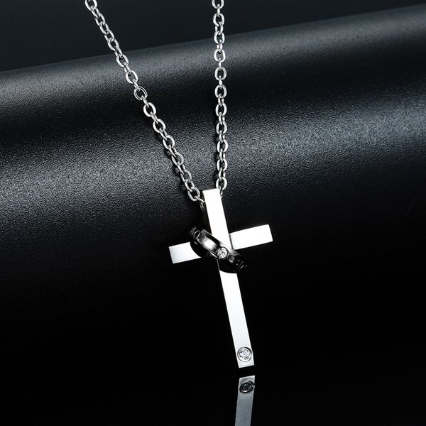 classic cross pendant couple necklace inlaid cubic zirconia cover me with love letters men women lover choker necklaces, Silver
classic cross pendant couple necklace inlaid cubic zirconia cover me with love letters men women lover choker necklaces, Silver