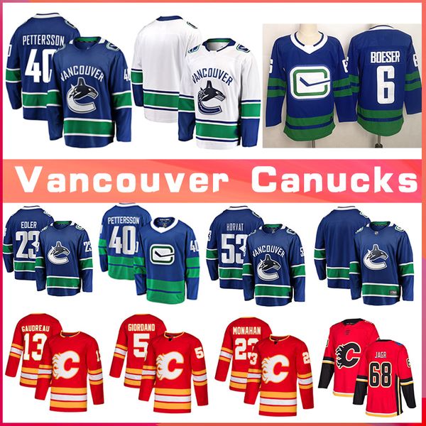 Vancouver Canucks Jersey 40 ELIAS PETTERSSON BROCK BOESER Daniel Sedin 53 Bo Horvat Calgary Flames 13 Johnny 5 Mark Giordano Hockey Jerseys
Vancouver Canucks Jersey 40 ELIAS PETTERSSON BROCK BOESER Daniel Sedin 53 Bo Horvat Calgary Flames 13 Johnny 5 Mark Giordano Hockey Jerseys