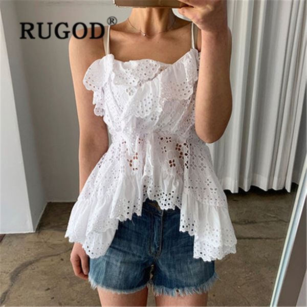 rugod 2019 new fashion irregular vest hollow ruffle halter party tank women, White
rugod 2019 new fashion irregular vest hollow ruffle halter party tank women, White