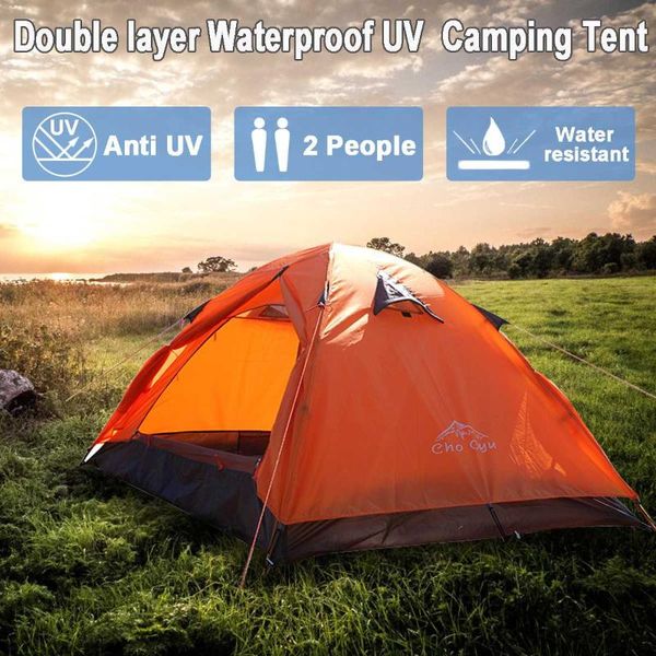 2 persons double layer waterproof uv family outdoor camping sunshelter hiking adventure instant beach tent 4 seasons
2 persons double layer waterproof uv family outdoor camping sunshelter hiking adventure instant beach tent 4 seasons